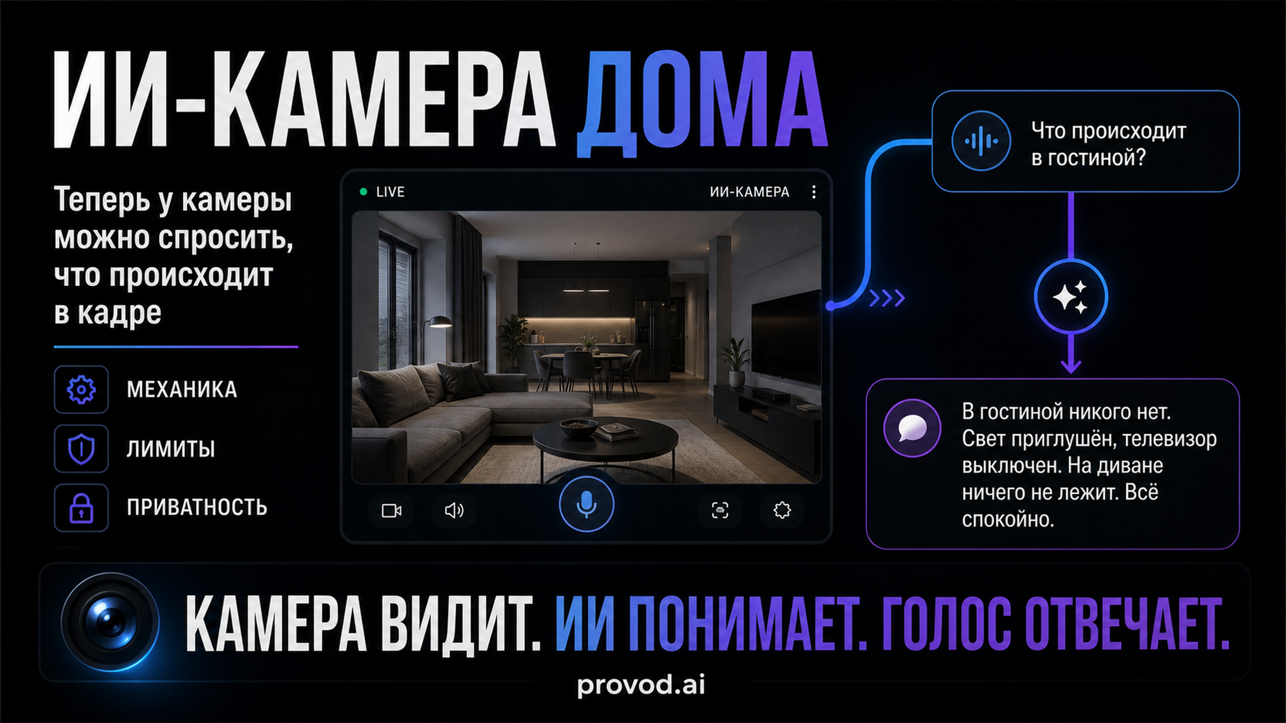 Обложка статьи: ИИ-камера Яндекса научилась отвечать через Алису на вопросы о том, что происходит дома: камера видеонаблюдения алиса яндекс